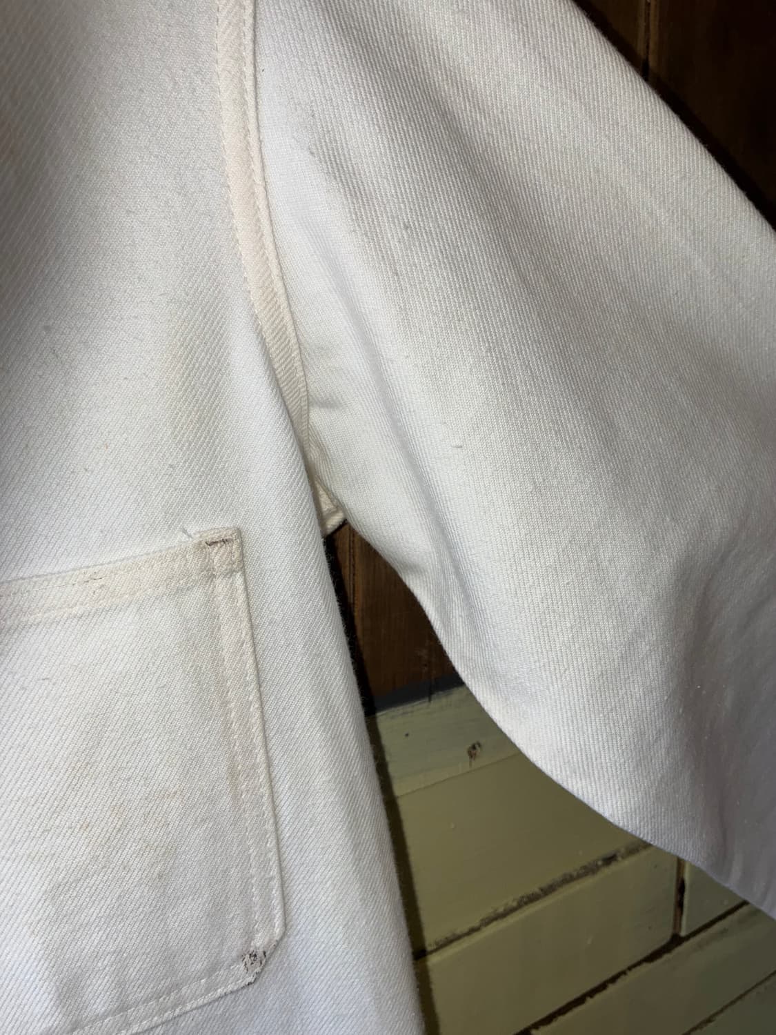 70~80s German Work Jacket White Twill 상품이미지7