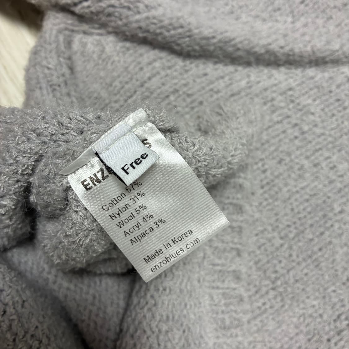 엔조블루스 에센셜 카라 가디건 그레이 상품이미지5