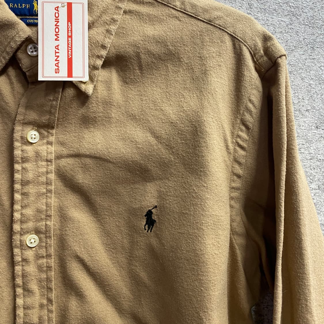 폴로 랄프로렌 포니로고 베이지 옥스퍼드 셔츠 B4117 상품이미지3