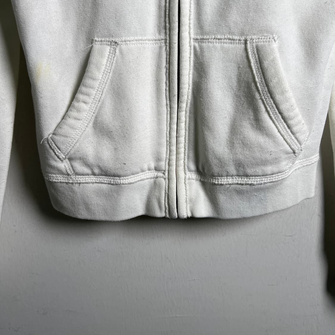 아베크롬비 대장급 y2k 화이트 후드집업 XS 상품이미지5