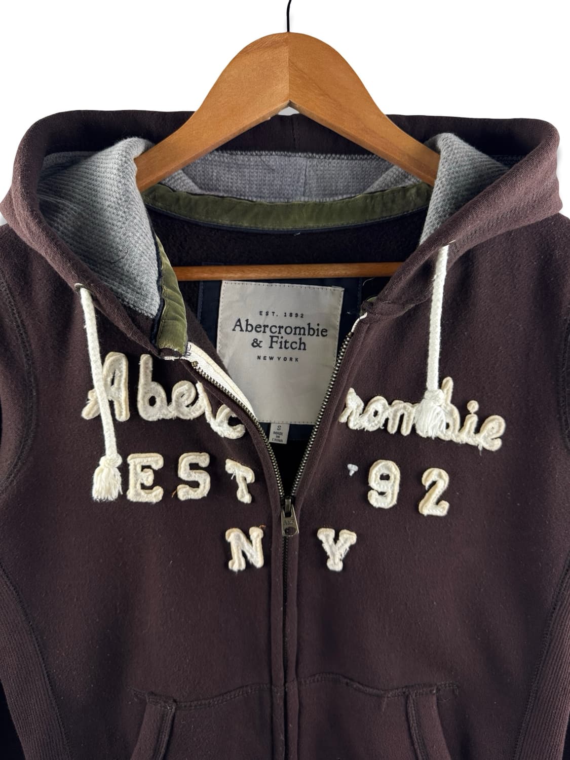 아베크롬비 브라운 딱붙 후드집업3064 상품이미지4