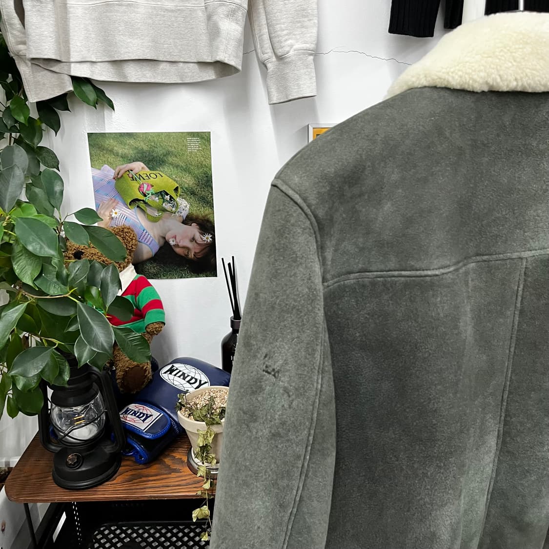 REISS 리스 양가죽 무스탕 L 상품이미지5