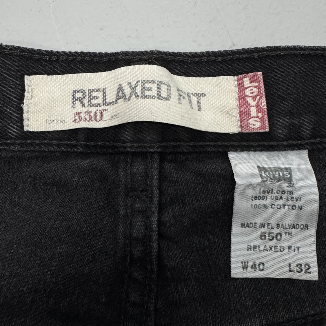 리바이스 00s 550 흑청 워싱 데님팬츠 상품이미지8