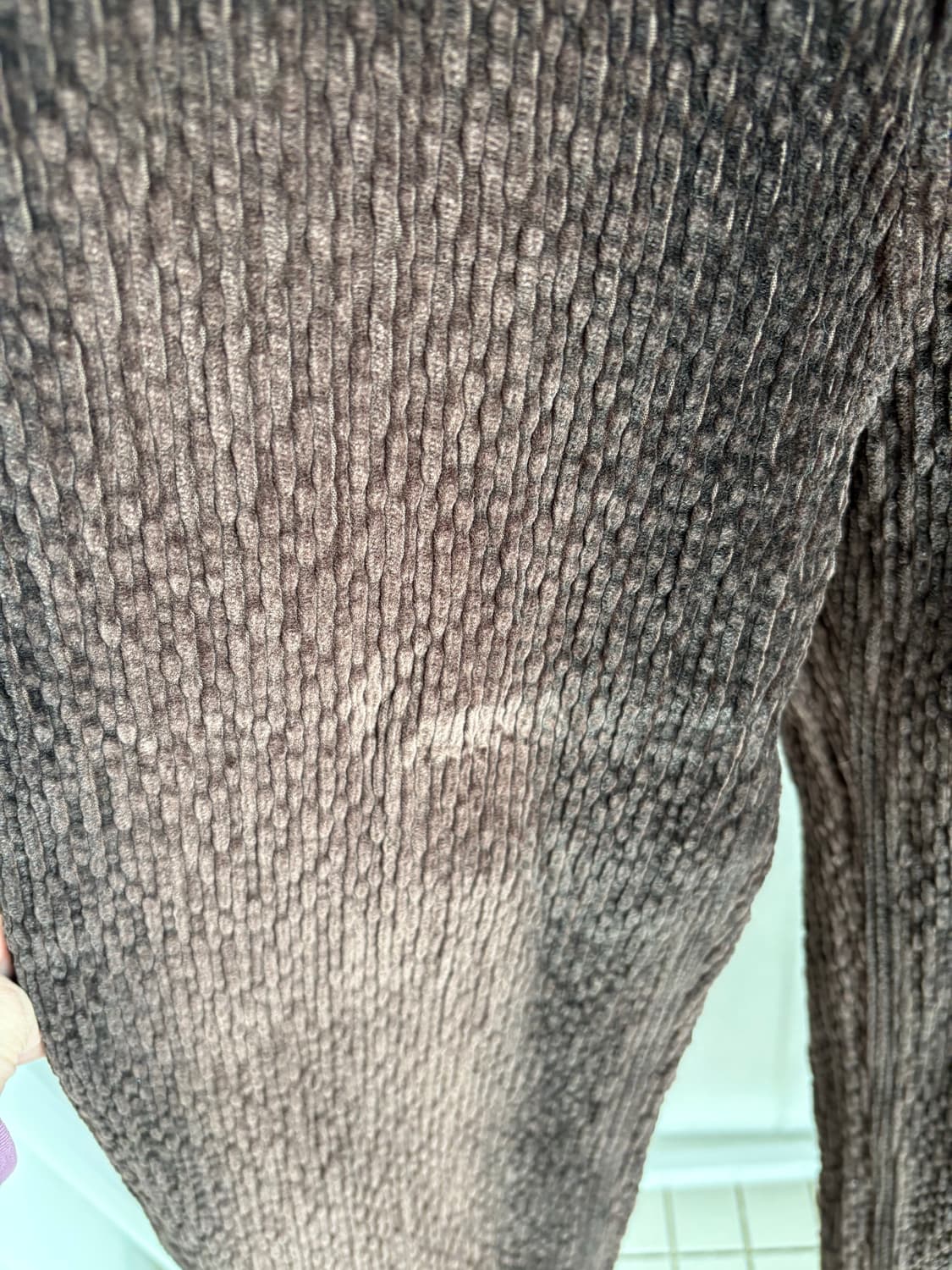 Noirer 노이어 웨이브 코듀로이 그라데이션 팬츠 브라운 38 상품이미지4