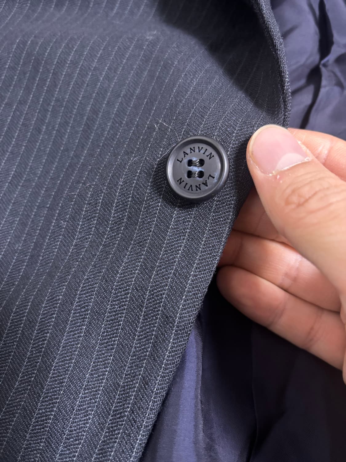 일제 랑방 스트라이프 블레이저 사이즈 105 상품이미지3