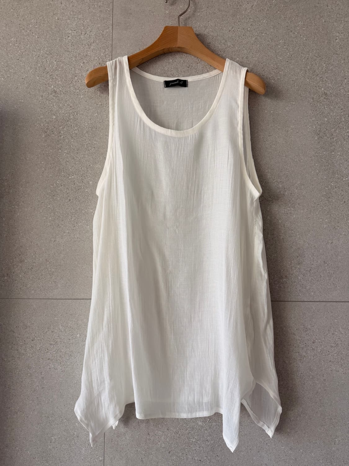 롱 나시 레이어드 시스로 화이트 상품이미지1