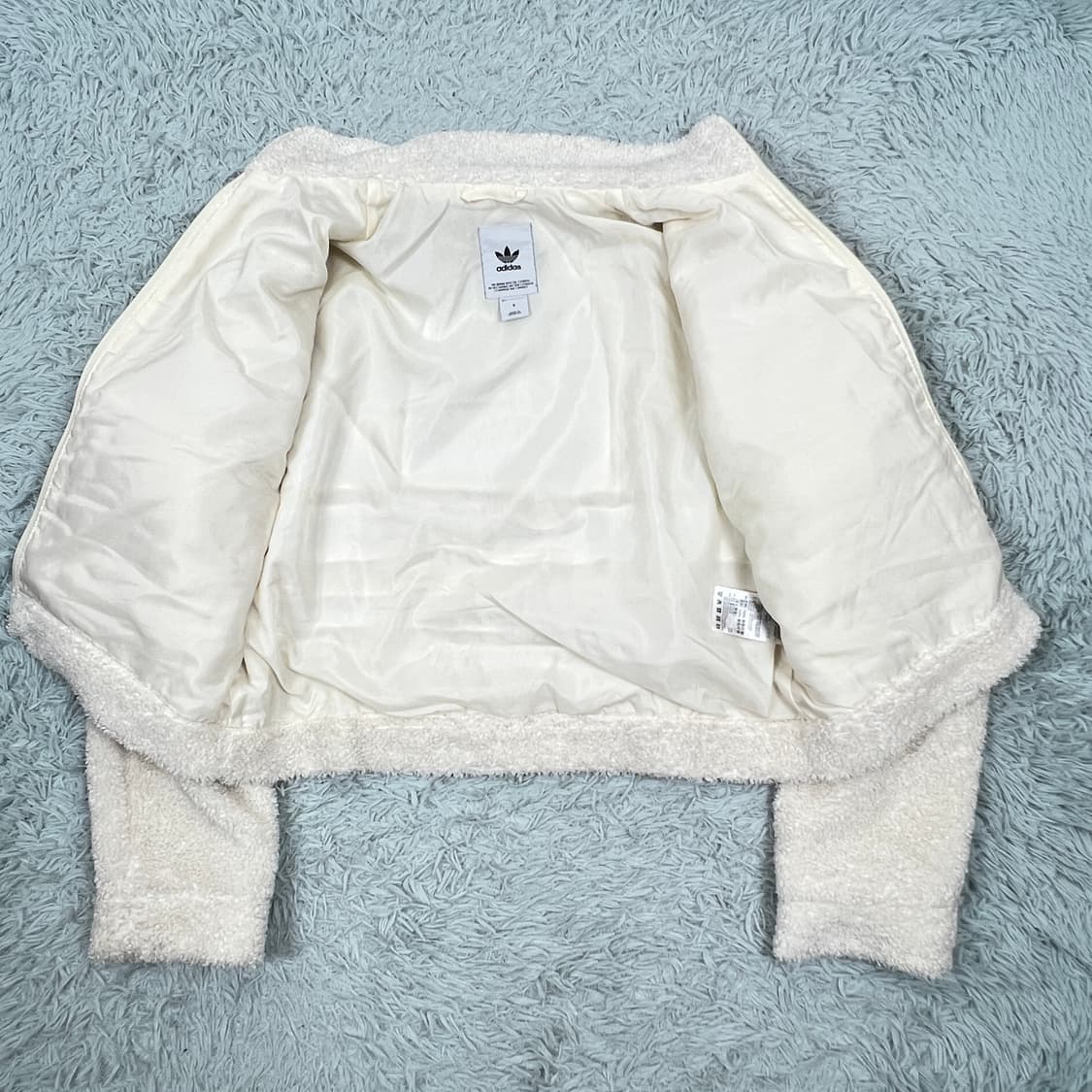 아디다스 여성 테디 자켓 오버핏 크롭 S 상품이미지9