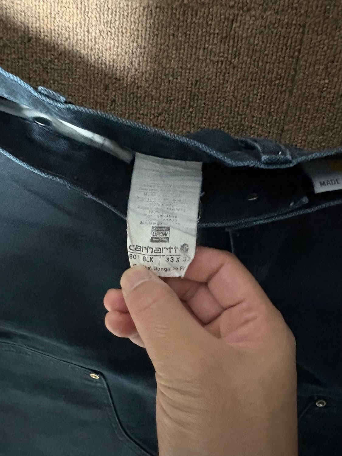 칼하트 made in usa b01 더블니 카펜터 팬츠 32 상품이미지3