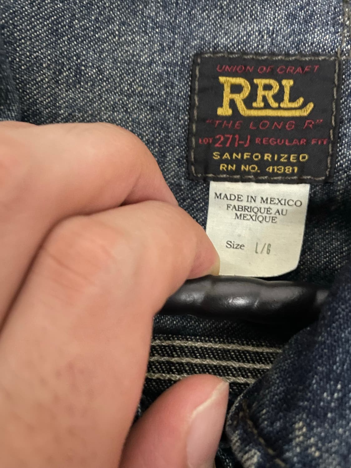 더블알엘 레이튼 인디고 데님자켓(L size)새상품 상품이미지6
