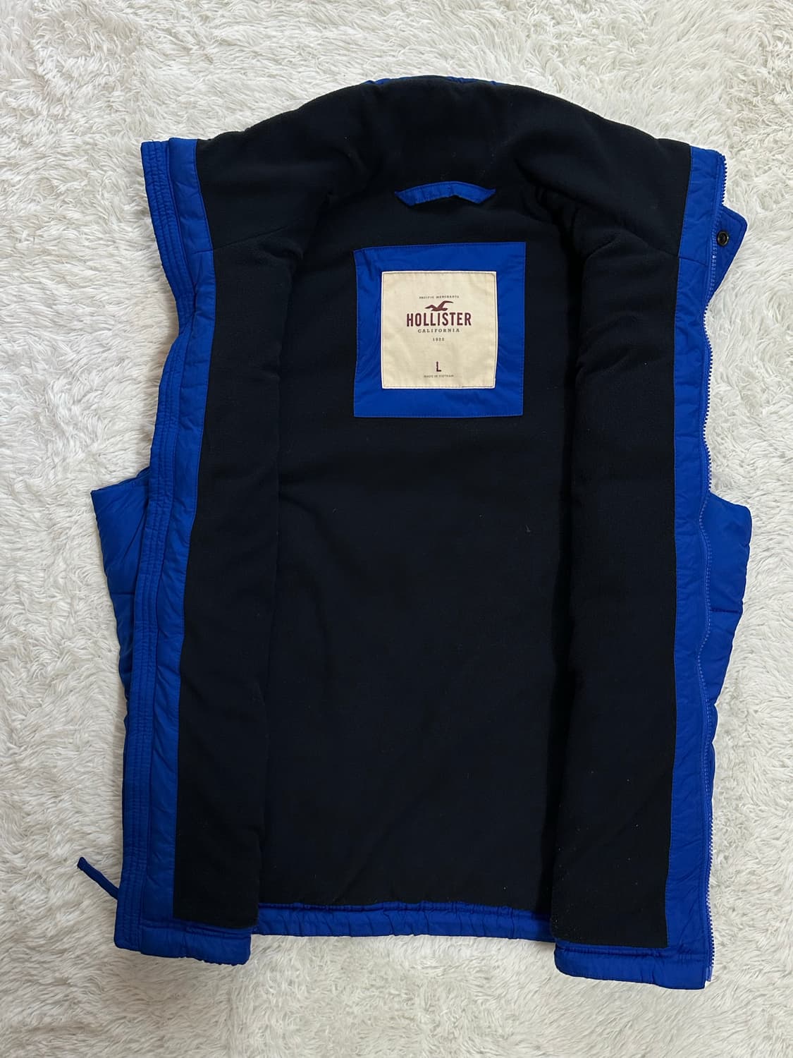 홀리스터 파란색 패딩 조끼 L 상품이미지5