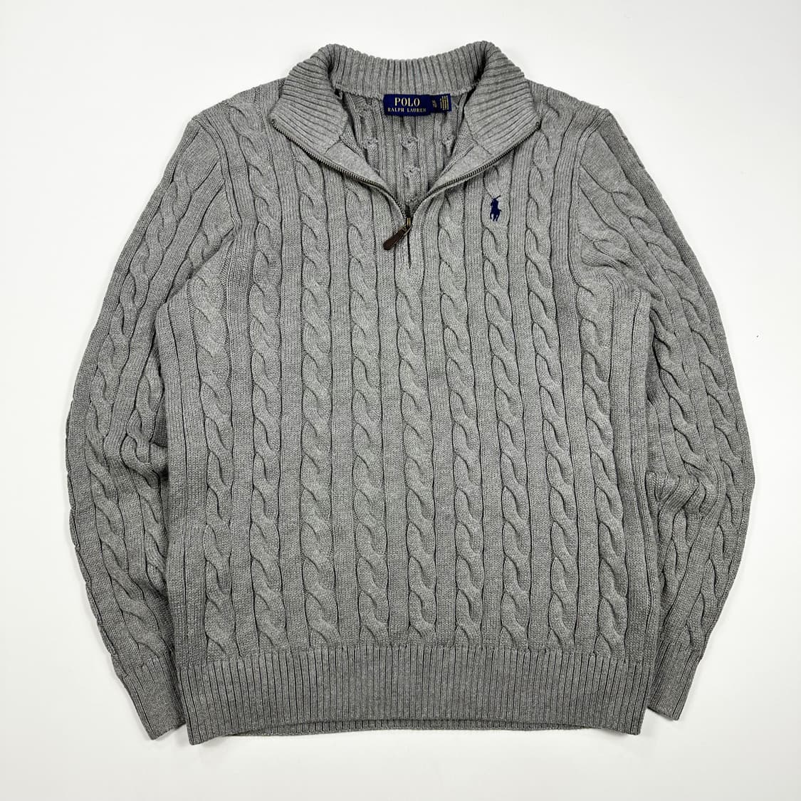 폴로 랄프로렌 클래식 케이블 반집업 니트 XL 상품이미지1