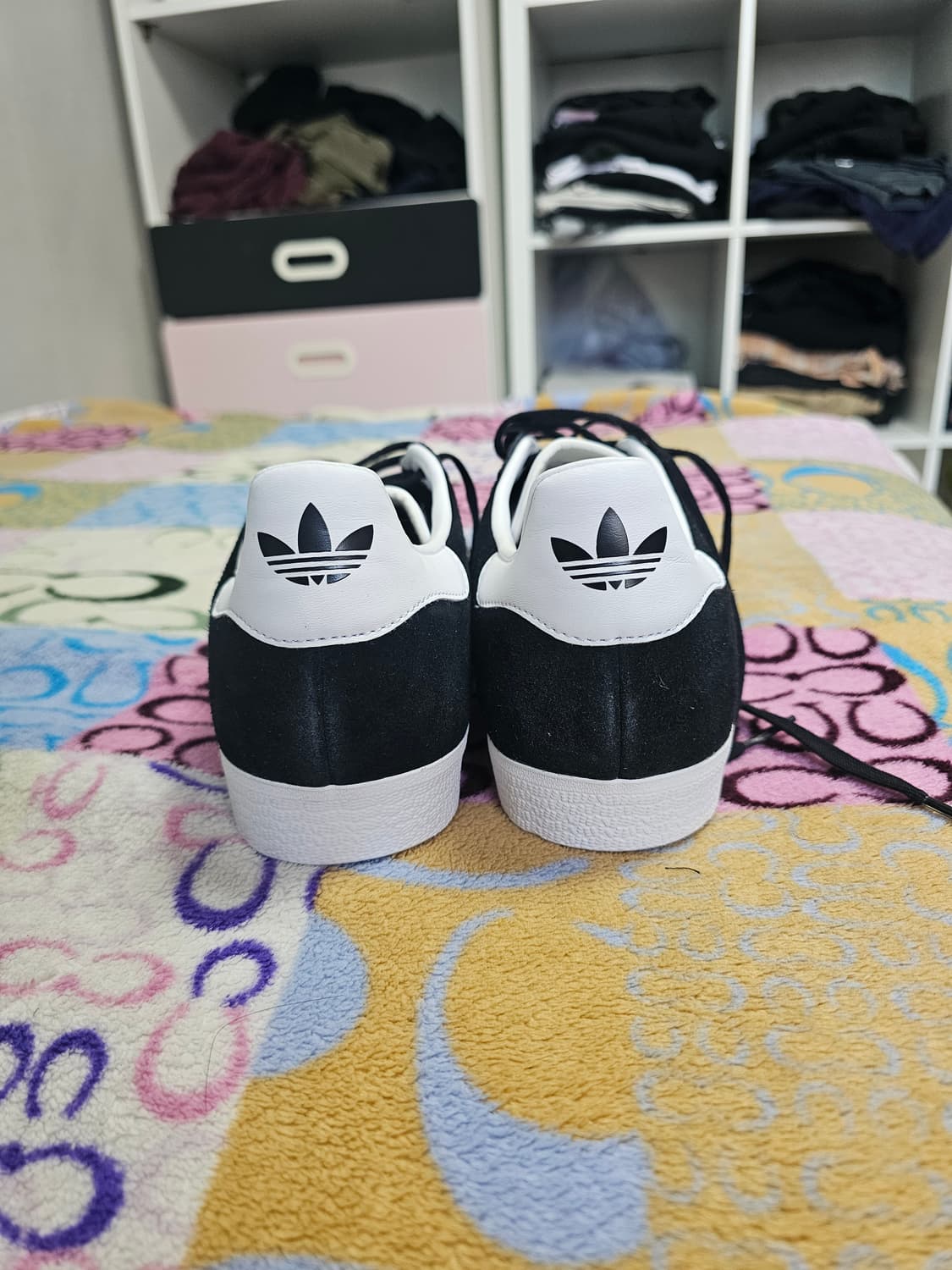 아예 새거)아디다스 가젤 블랙 스웨이드 스니커즈 270 상품이미지3