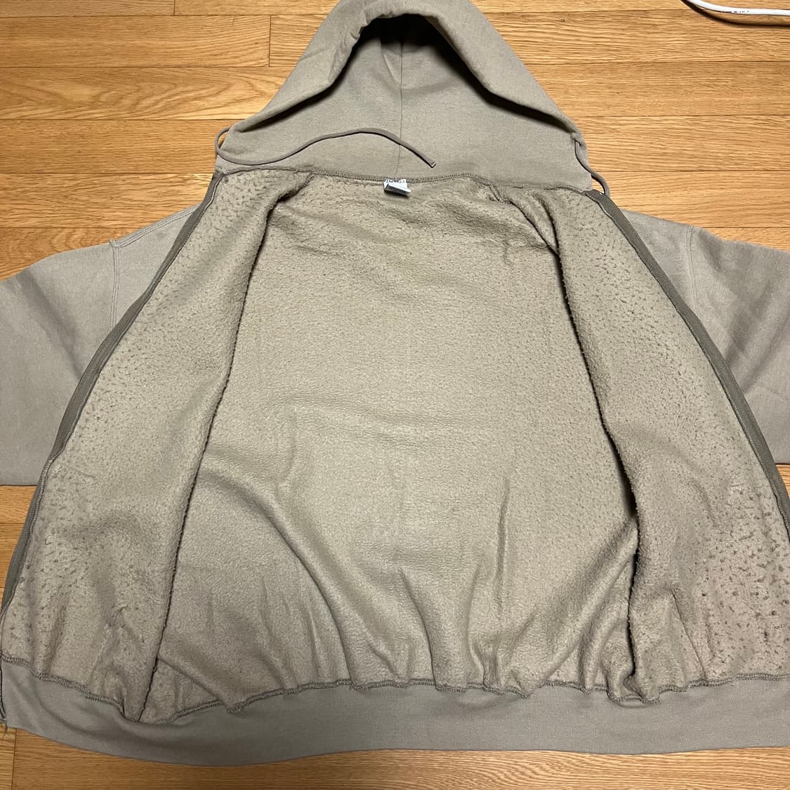 [XXL] 90s 빈티지 러셀 후드집업 베이지 상품이미지2