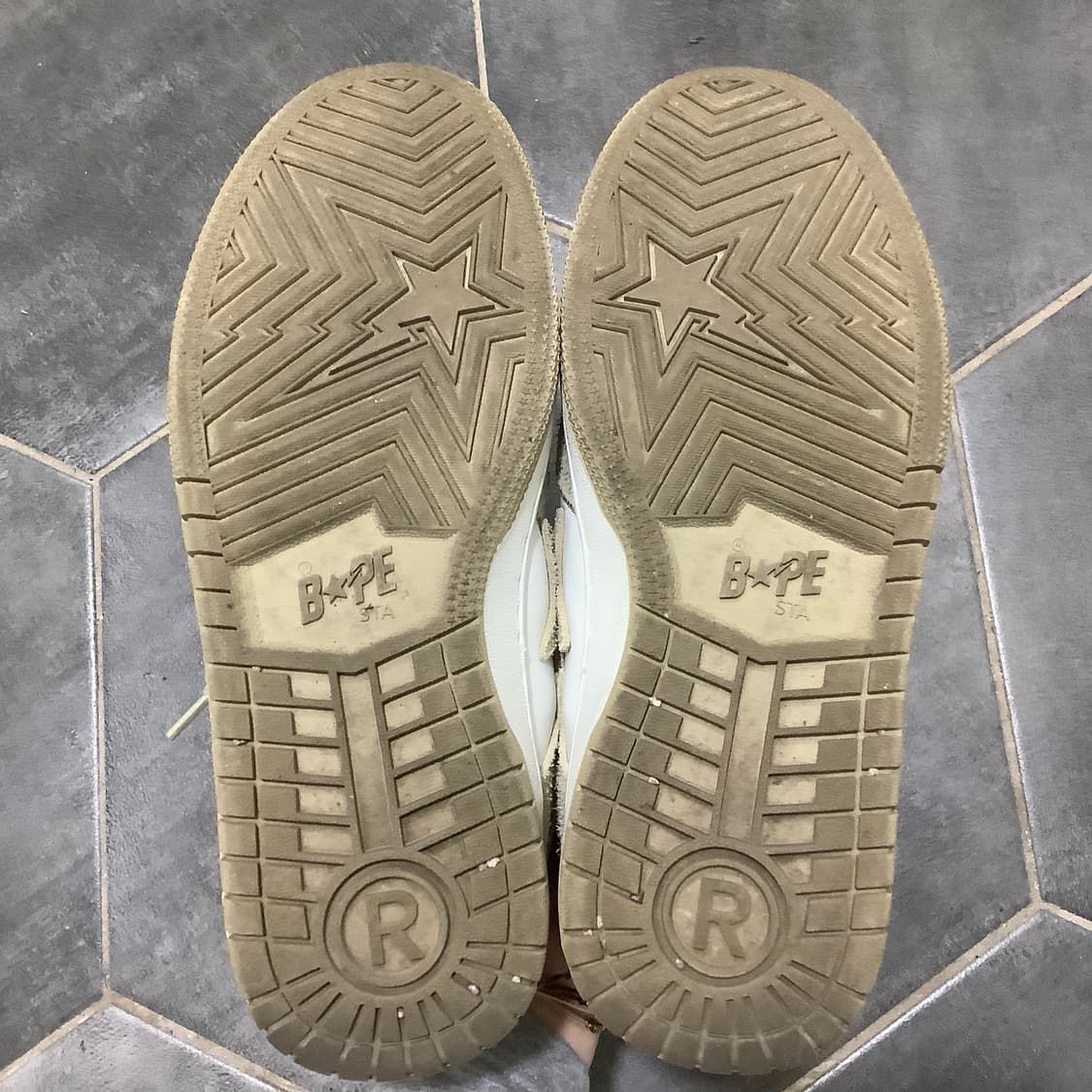 베이프 스케이트 스타 베이지 스니커즈 상품이미지7