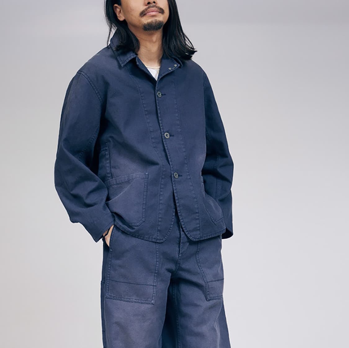 lybro 23aw navvie blazer canvas in black 상품이미지2