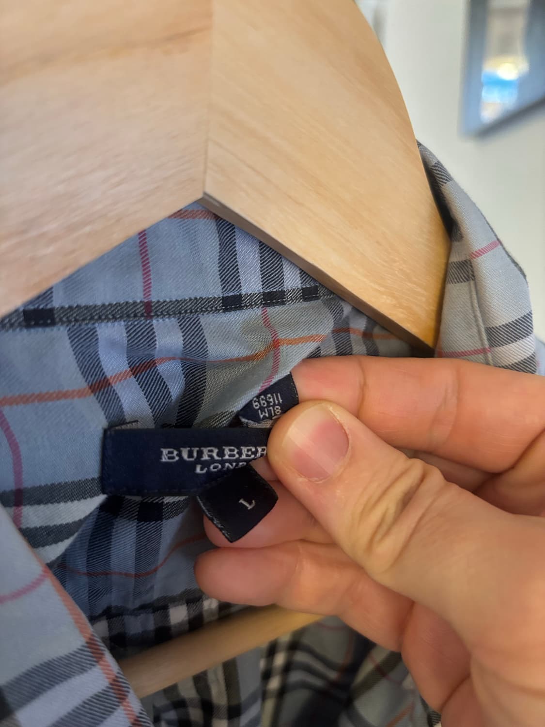 버버리 체크 반팔 셔츠 상품이미지5