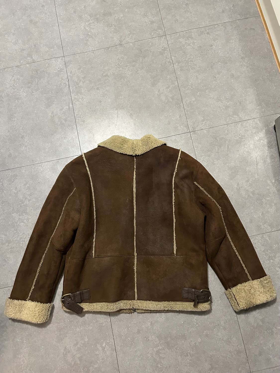 90s 크로커다일 양가죽  빈티지 무스탕 자켓 100size   상품이미지7
