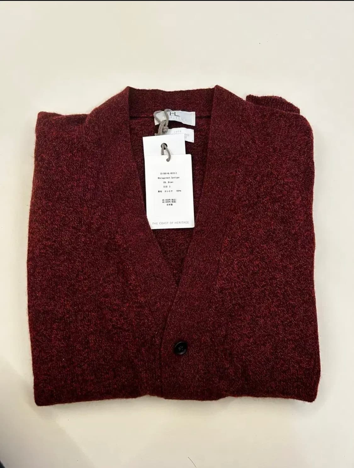 헤릴 홀가먼츠 가디건 브라운 2사이즈 탭채 새상품 판매 상품이미지9