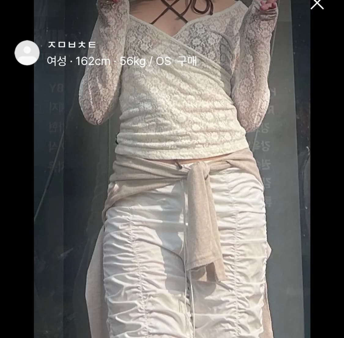 세릭 레이스 랩 후드 탑 상품이미지4