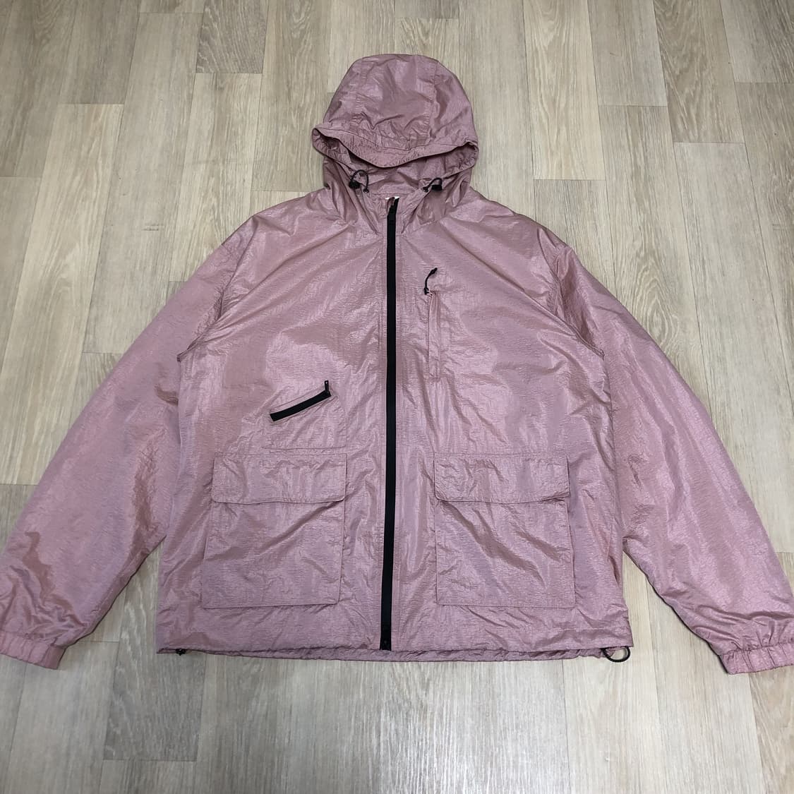 (2) 새상품 디미트리 블랙 2WAY 나일론 메탈후드 윈드브레이커 핑크 상품이미지1