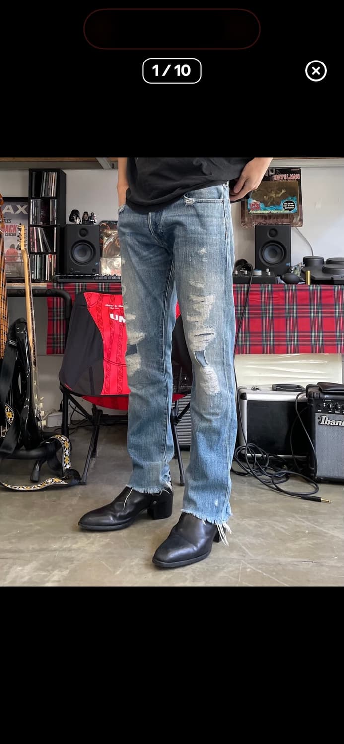 폴로 랄프로렌 데미지 데님진 상품이미지1