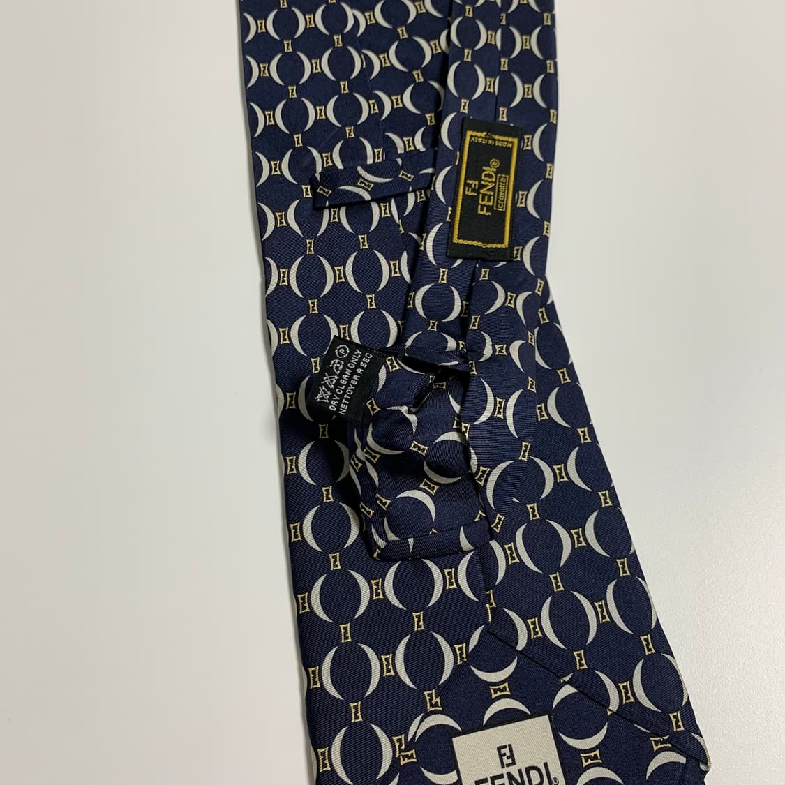 펜디(FENDI) FF모노그램 명품넥타이 네이비컬러 최상급 9.6cm 상품이미지6