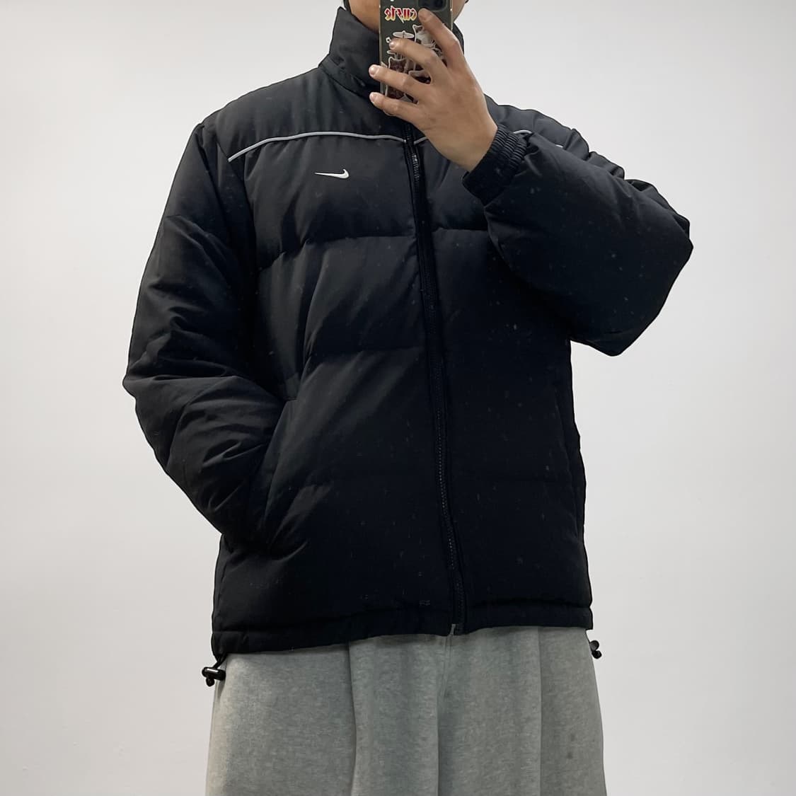 나이키 00s 스우시 뉴챔프 패딩 블랙 상품이미지1