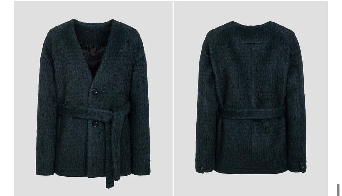 준지 JUUN.J 헤어리 울 가디건 카라리스 가디건 상품이미지1