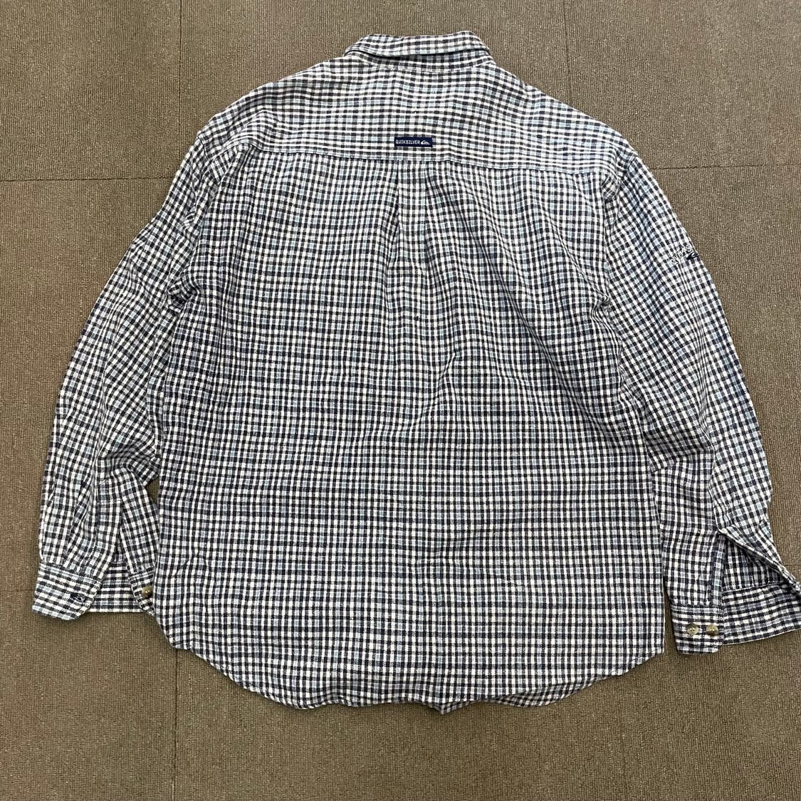 90s QUIKSILVER 퀵실버 헤비플란넬 체크 워크 셔츠  상품이미지7