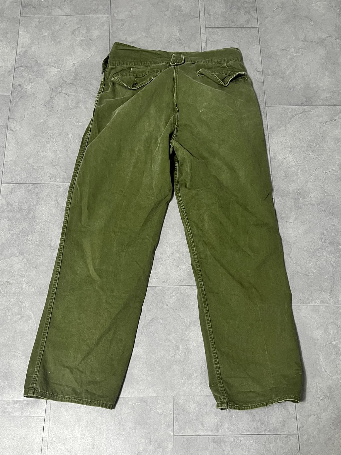 1950s 캐나다군 밀리터리 팬츠 올리브 그린 상품이미지6