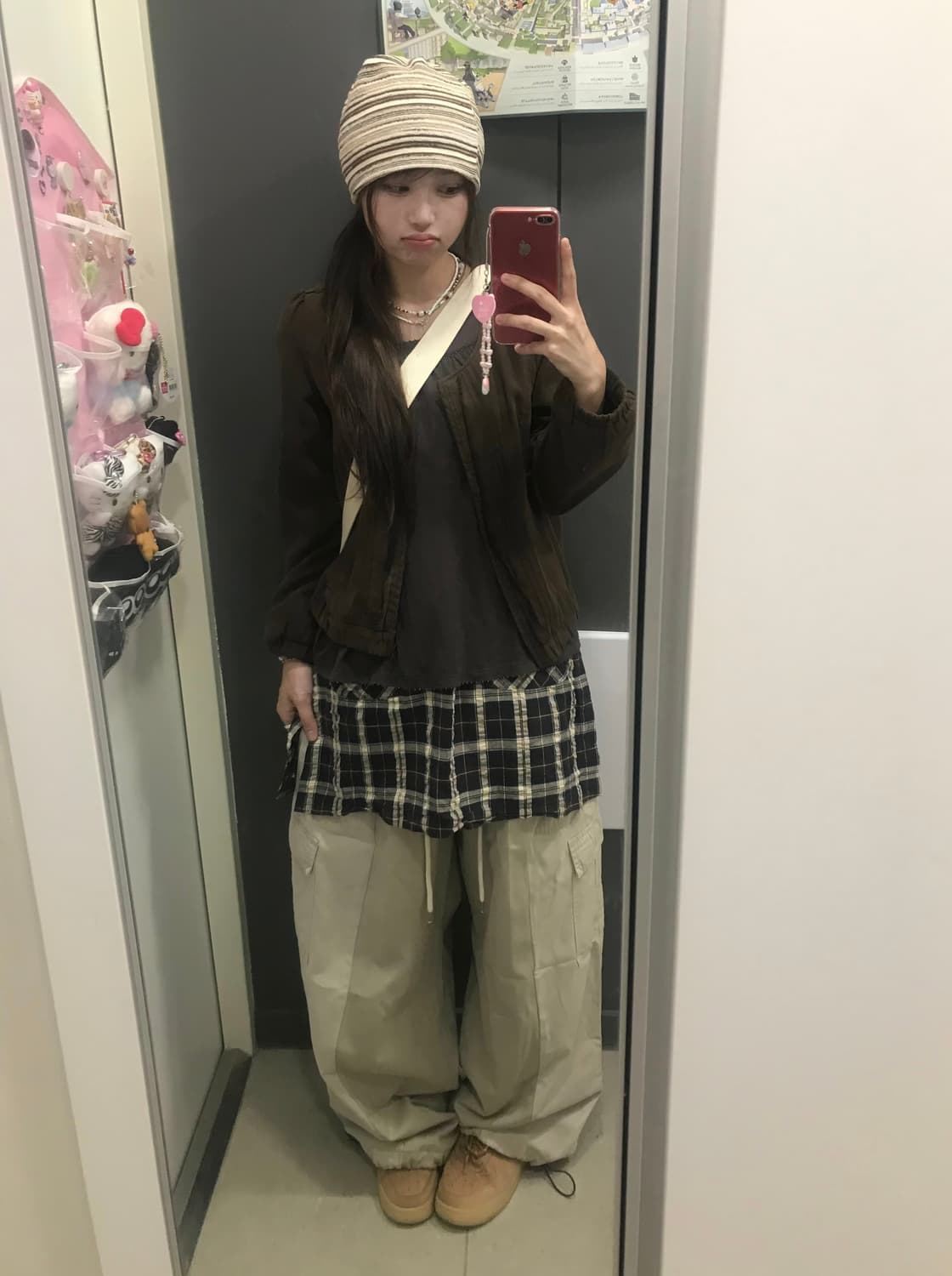 빈티지 브라운 너드 러블리 힙 코디세트 상품이미지2