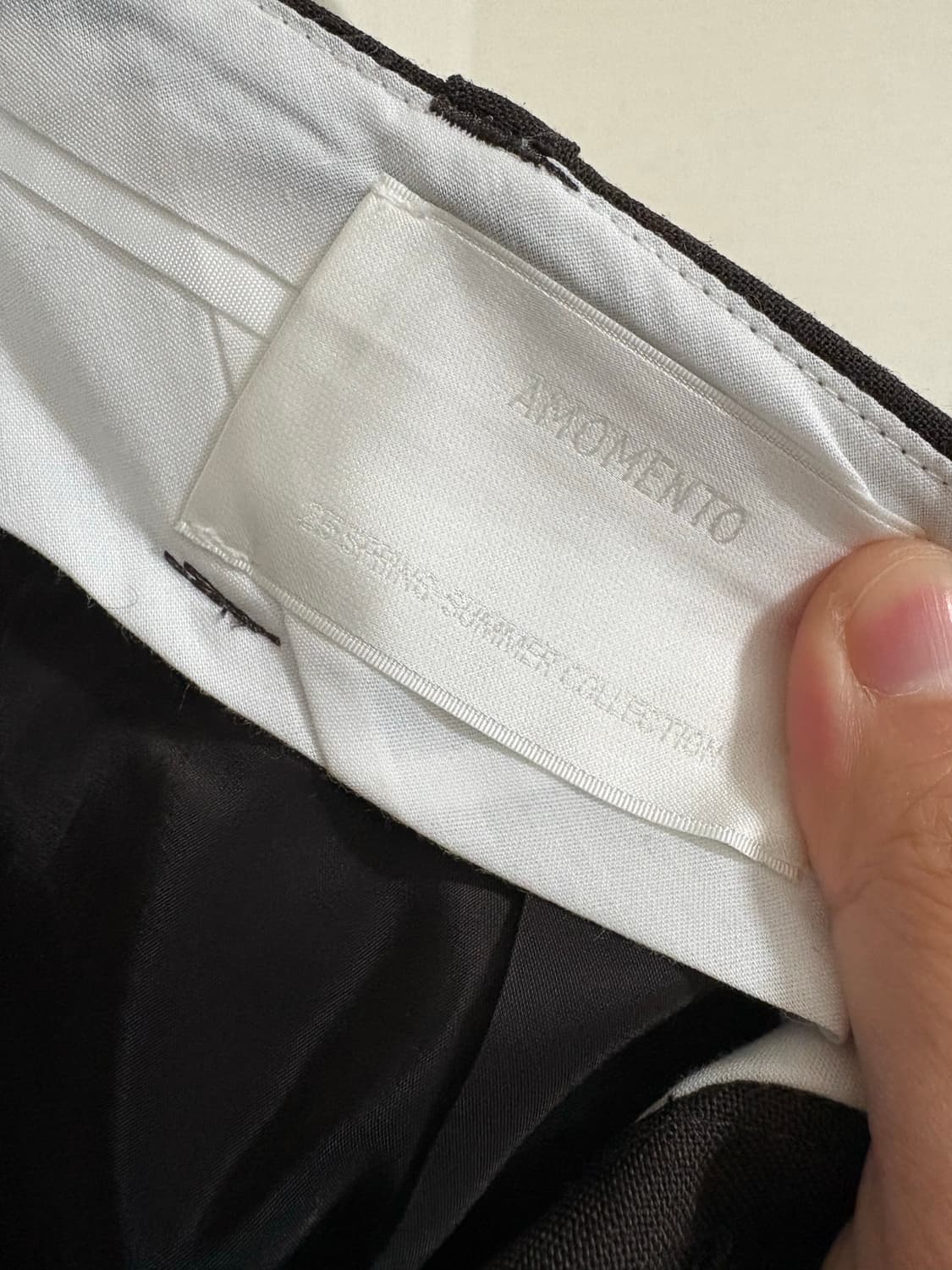 아모멘토 25SS 울 와이드 팬츠 브라운 상품이미지8