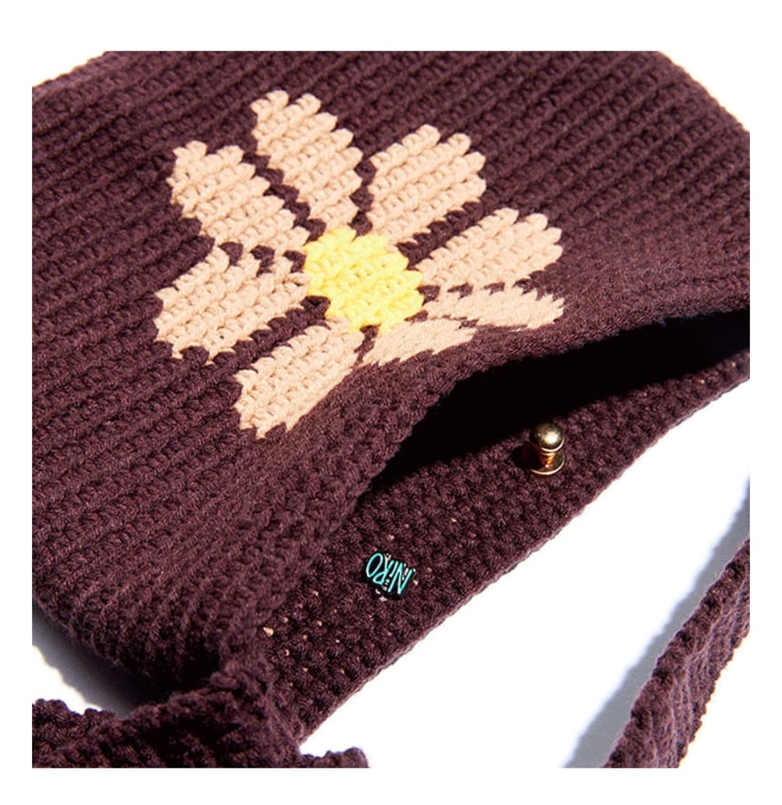 니로 세렌디피티 JJJ DAiSY KNiT BAG BROWN #666 상품이미지2
