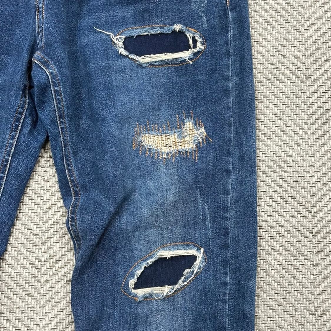 에비수 디트로이트 자수 데님팬츠 v2421 상품이미지6