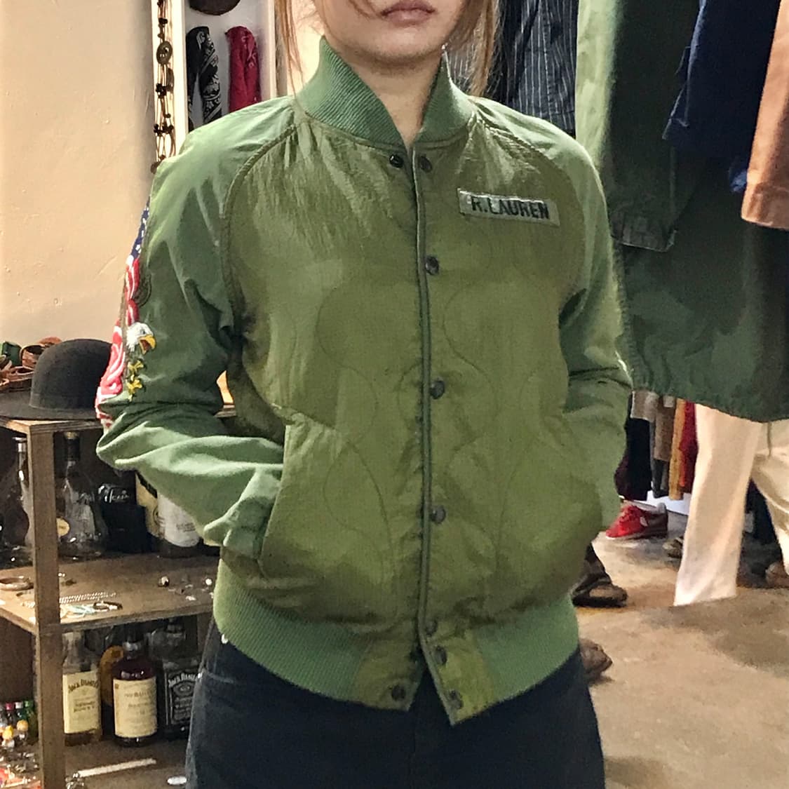 데님 앤 서플라이 독수리 자수 카키 퀼팅 자켓 여성 55 66 남성 97 상품이미지10