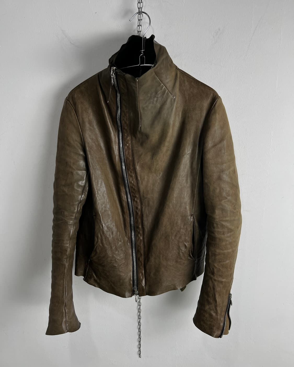 인카네이션 (Incarnation) 바이어스 더블 집업 레더 자켓 상품이미지4