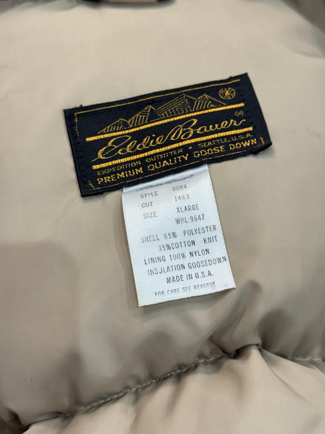 80s 에디바우어 카라코람 다운 파카 (XL) 상품이미지8