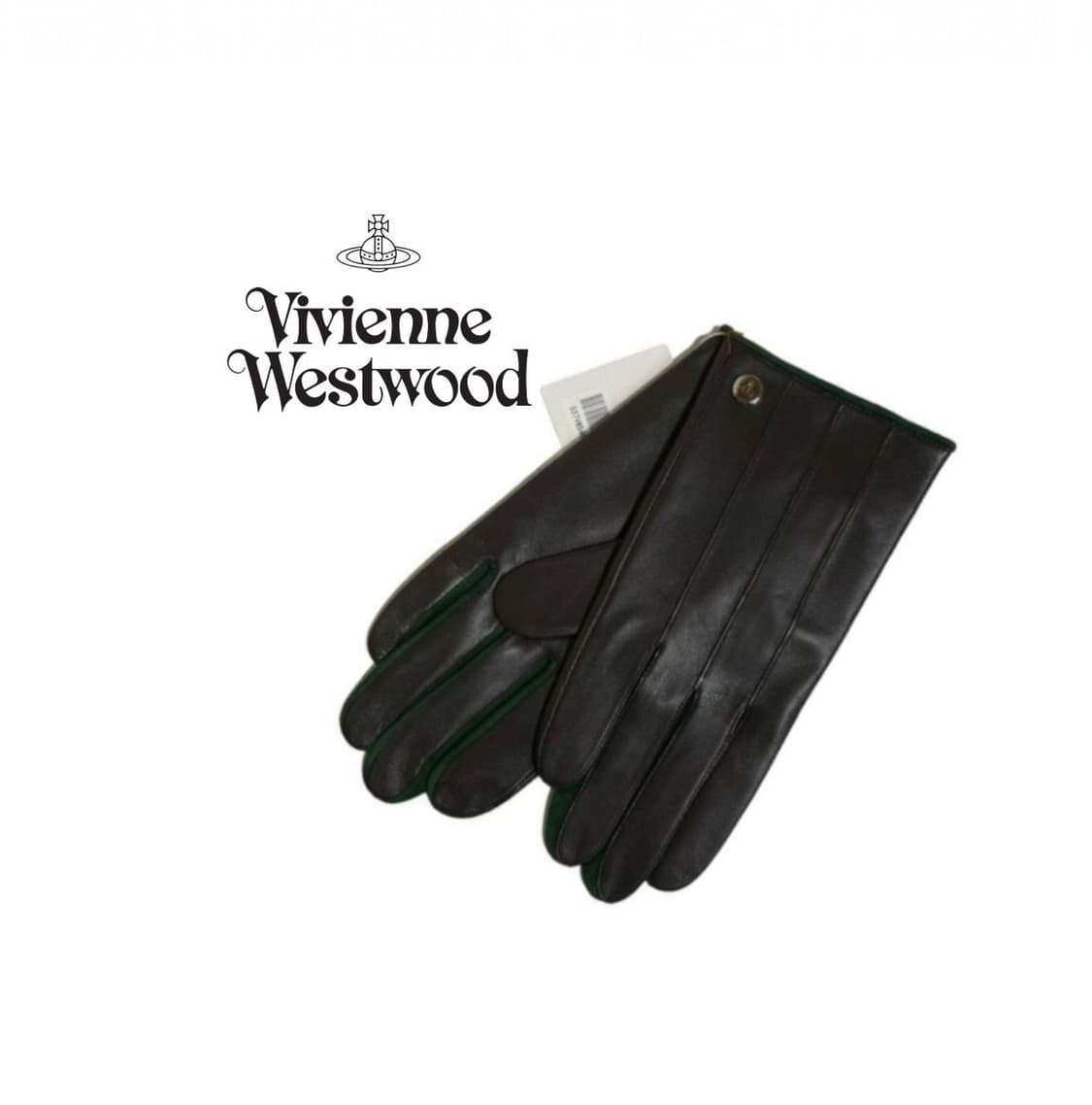 비비안웨스트우드 남성용 다크브라운 가죽 장갑 25cm (새상품) 상품이미지1