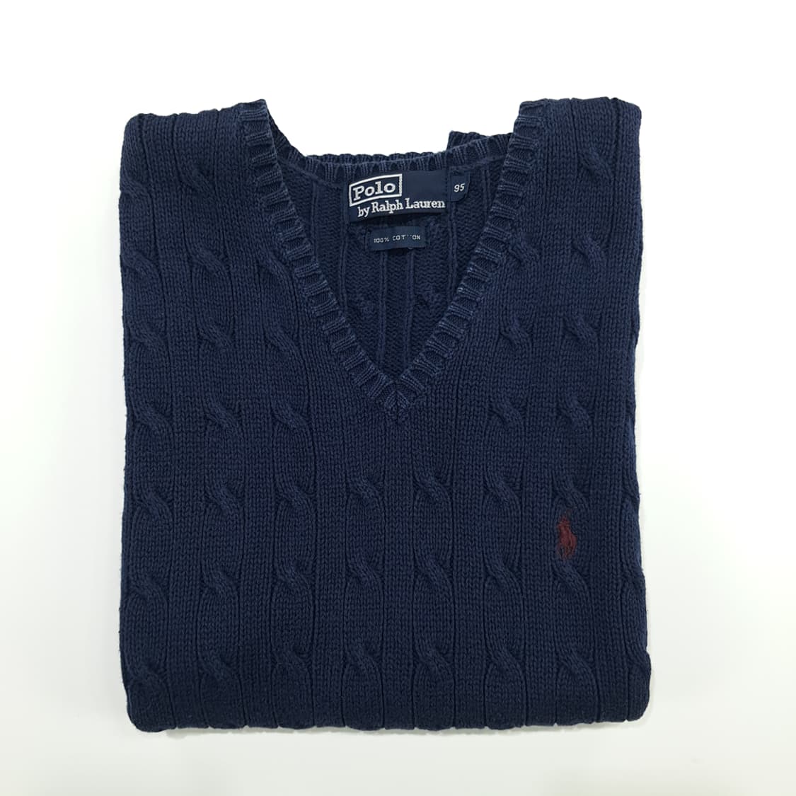 CN749 M 폴로 랄프로렌 네이비 케이블 니트 조끼 베스트 상품이미지7
