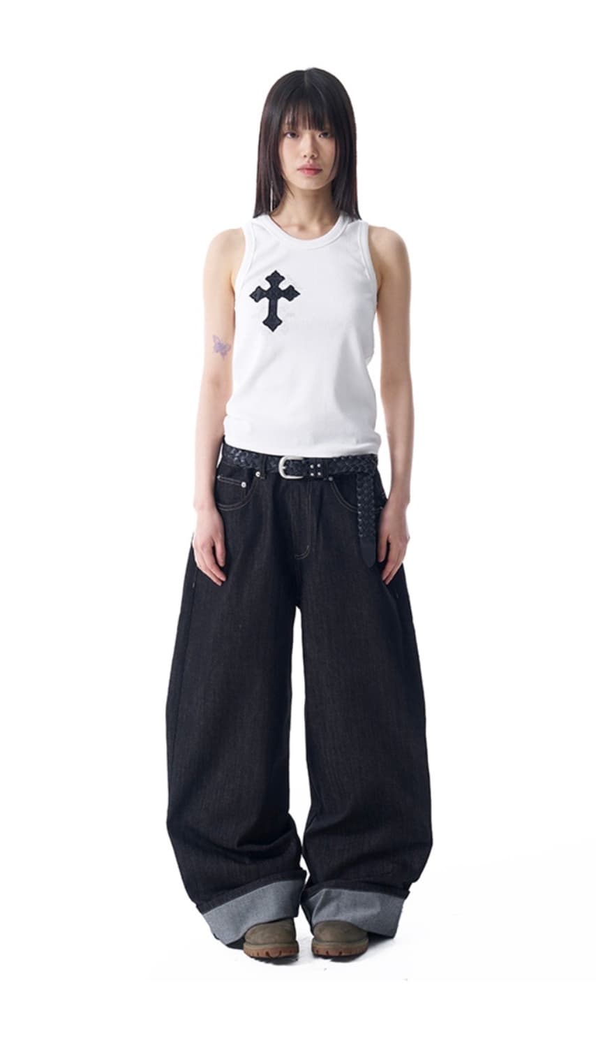 아캄 CROS2 슬리브리스 나시 화이트 1사이즈 상품이미지3