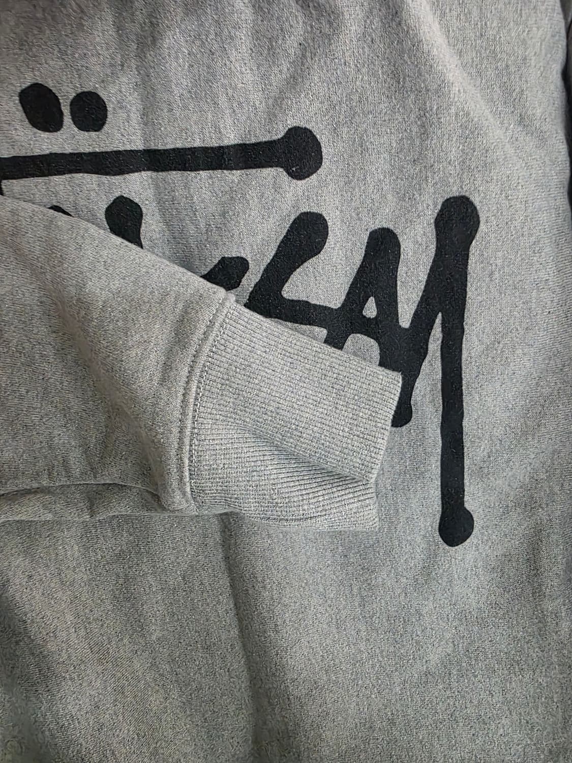 스투시 후드티 M 회색 상품이미지6