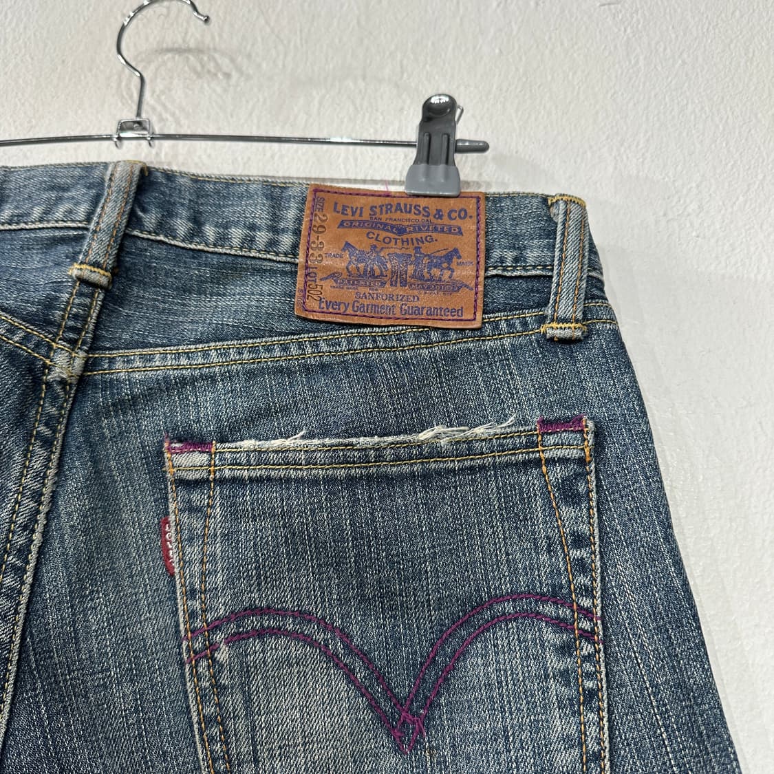 리바이스502 재팬 퍼플 데님 청바지 29 상품이미지2