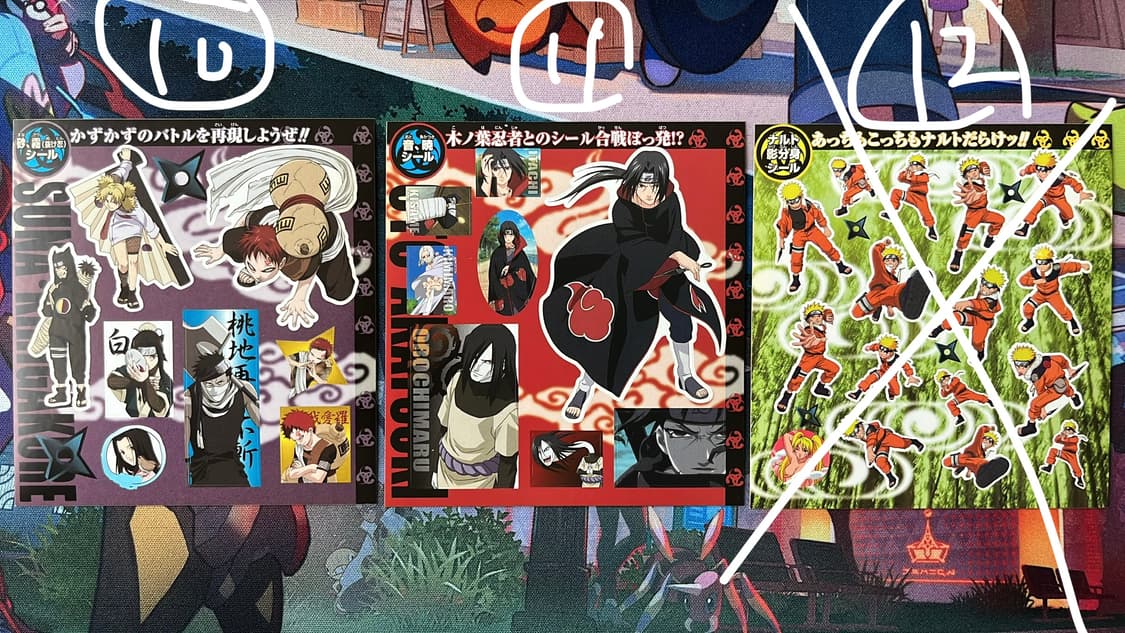 장당1000) 빈티지 나루토 스티커 낱장 상품이미지4