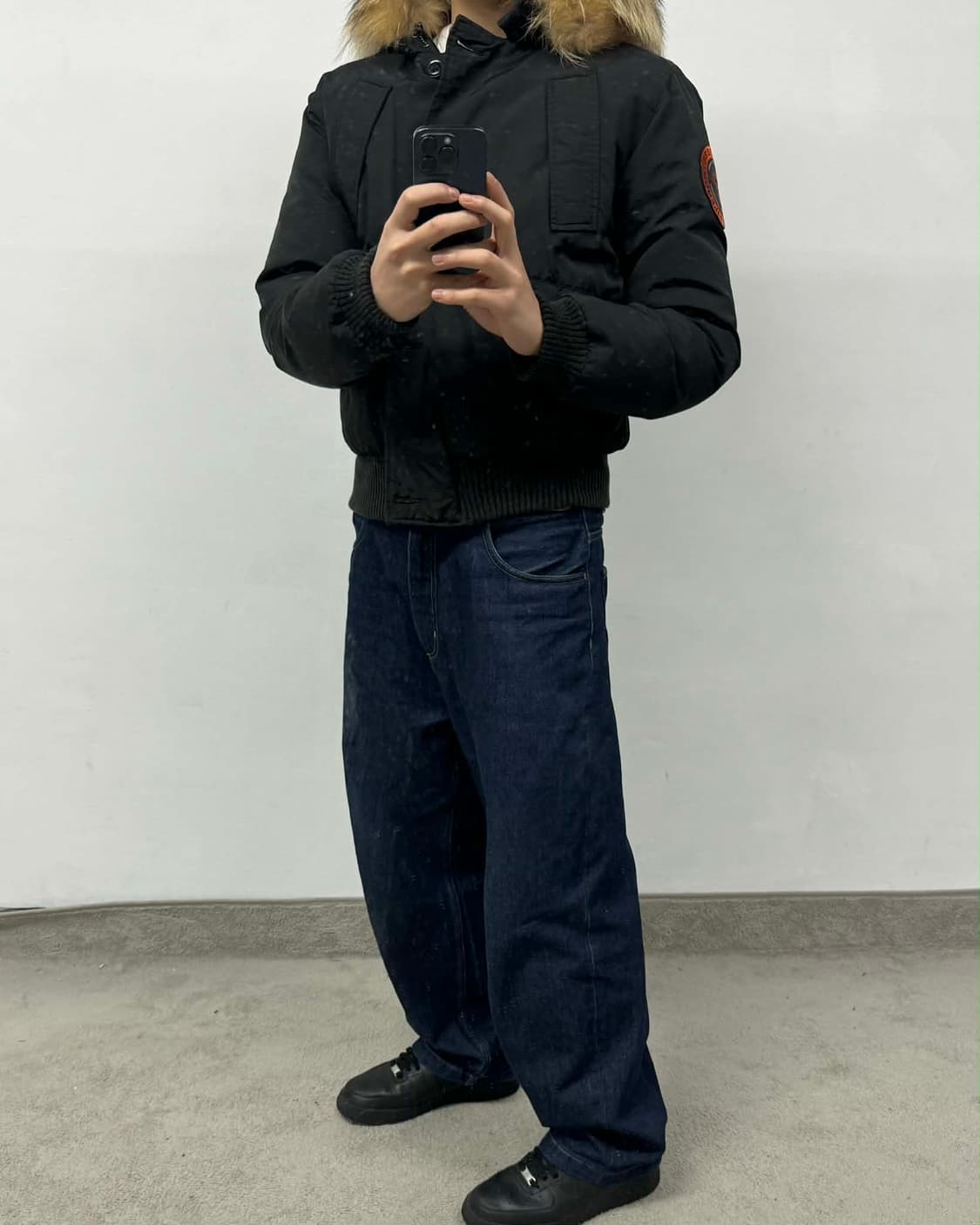 [L] 슈퍼드라이 다운 후드퍼 푸퍼 숏 자켓 패딩 상품이미지1