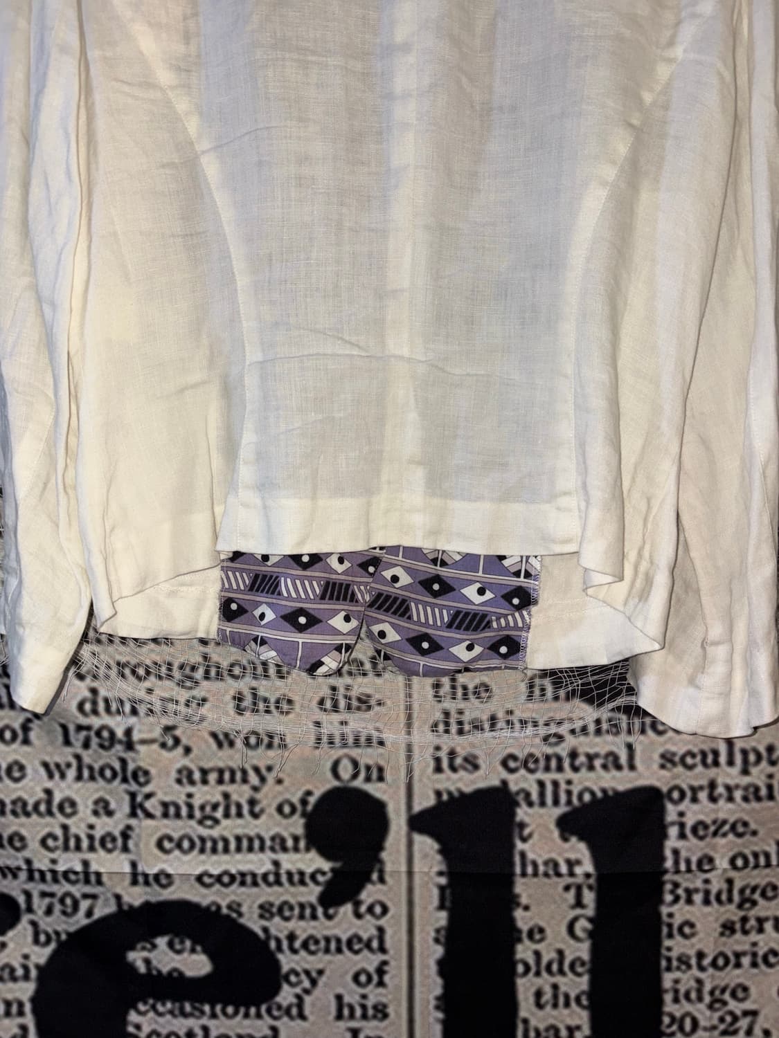 Padded Shoulder Linen Jacket 상품이미지5