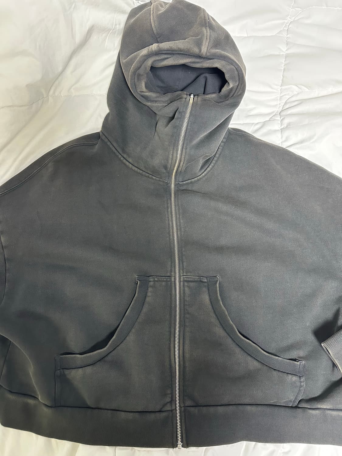 M) 엔타이어스튜디오 풀집업 워시드블랙 상품이미지4