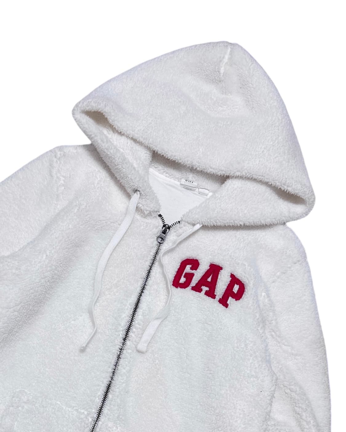GAP 갭 뽀글이 플리스 흰색 후드집업 상품이미지3