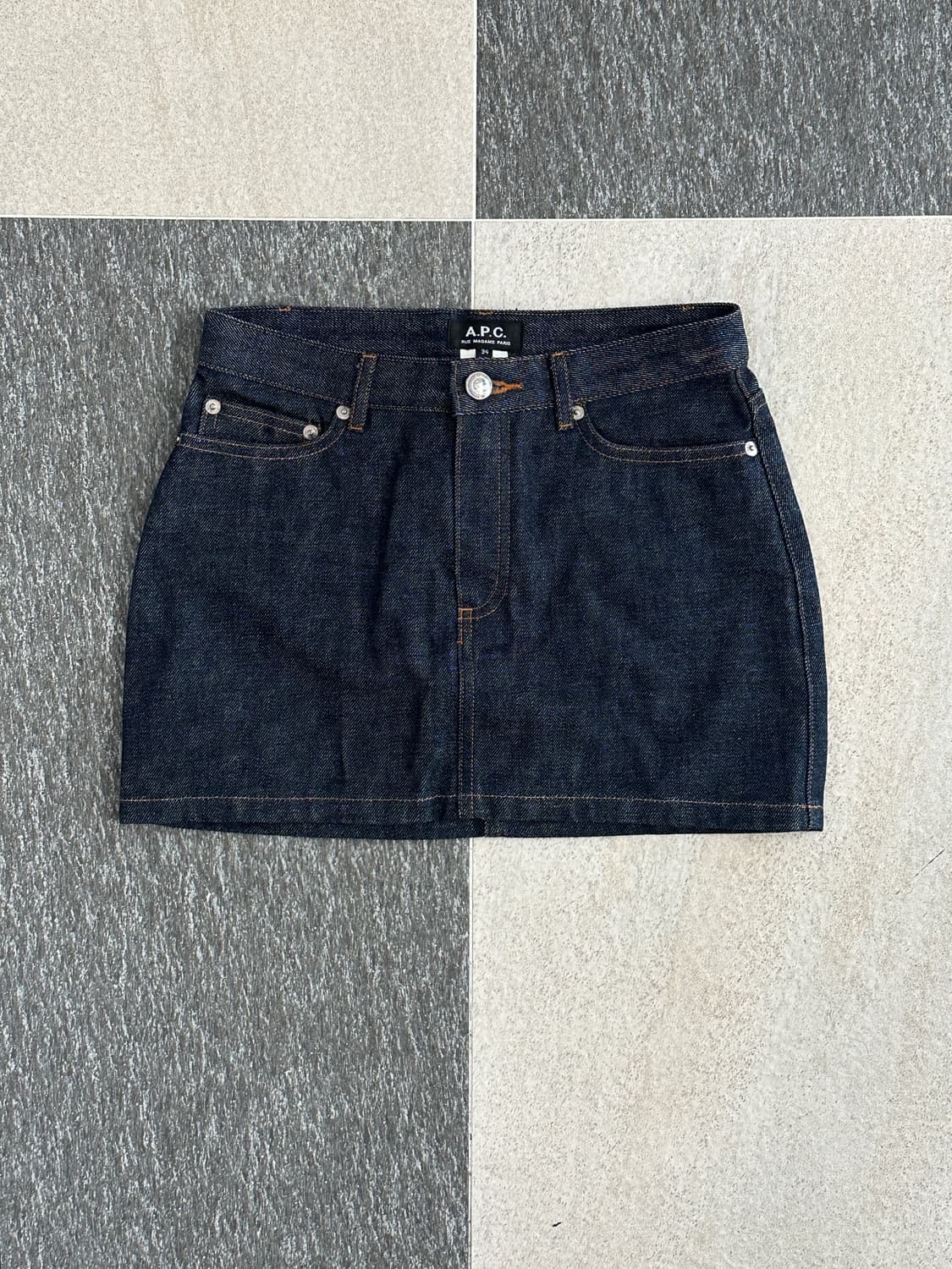 아페쎄 생지 데님 미니 스커트  상품이미지3