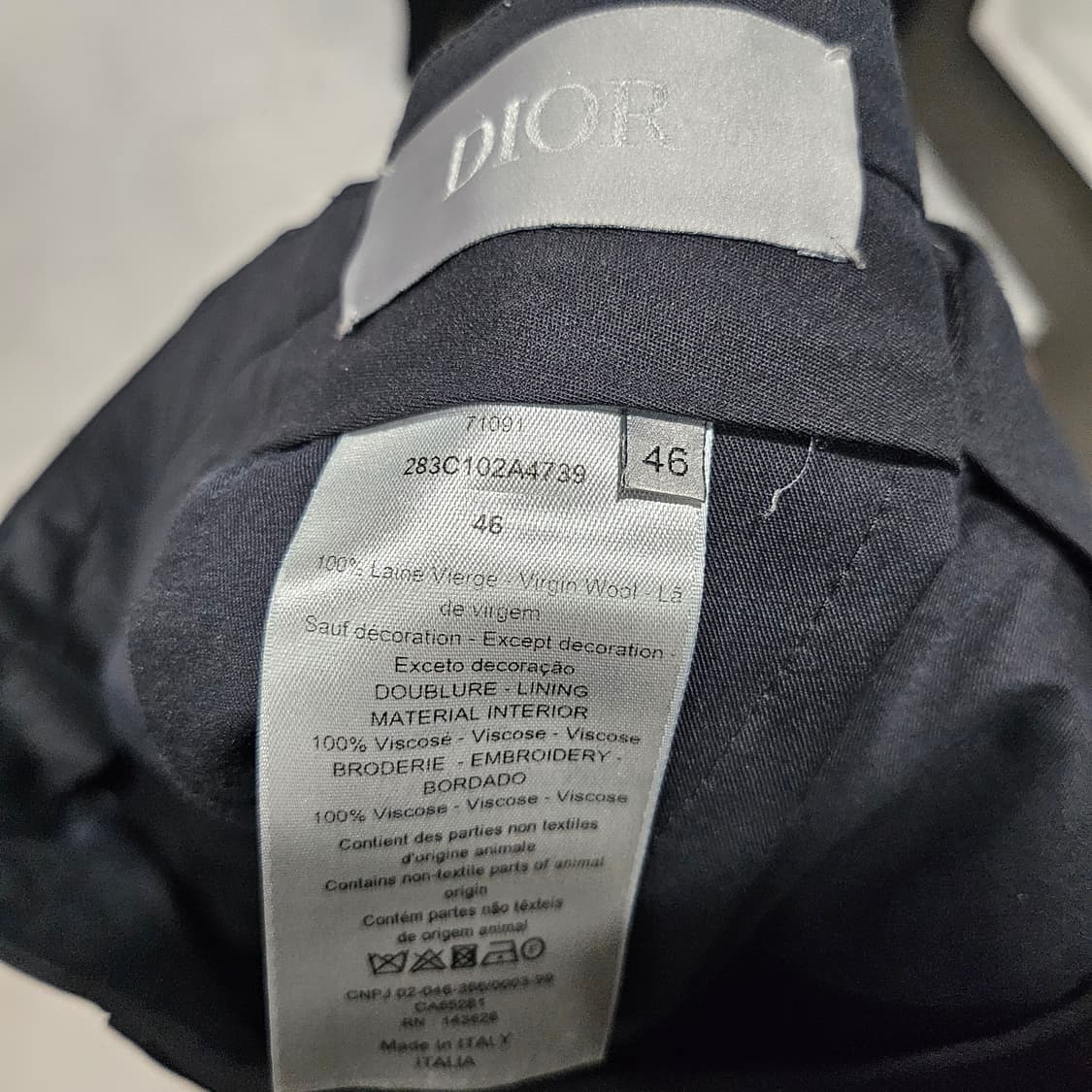 디올 X스캇 자수로고 부츠컷 와이드 한정 팬츠 상품이미지5