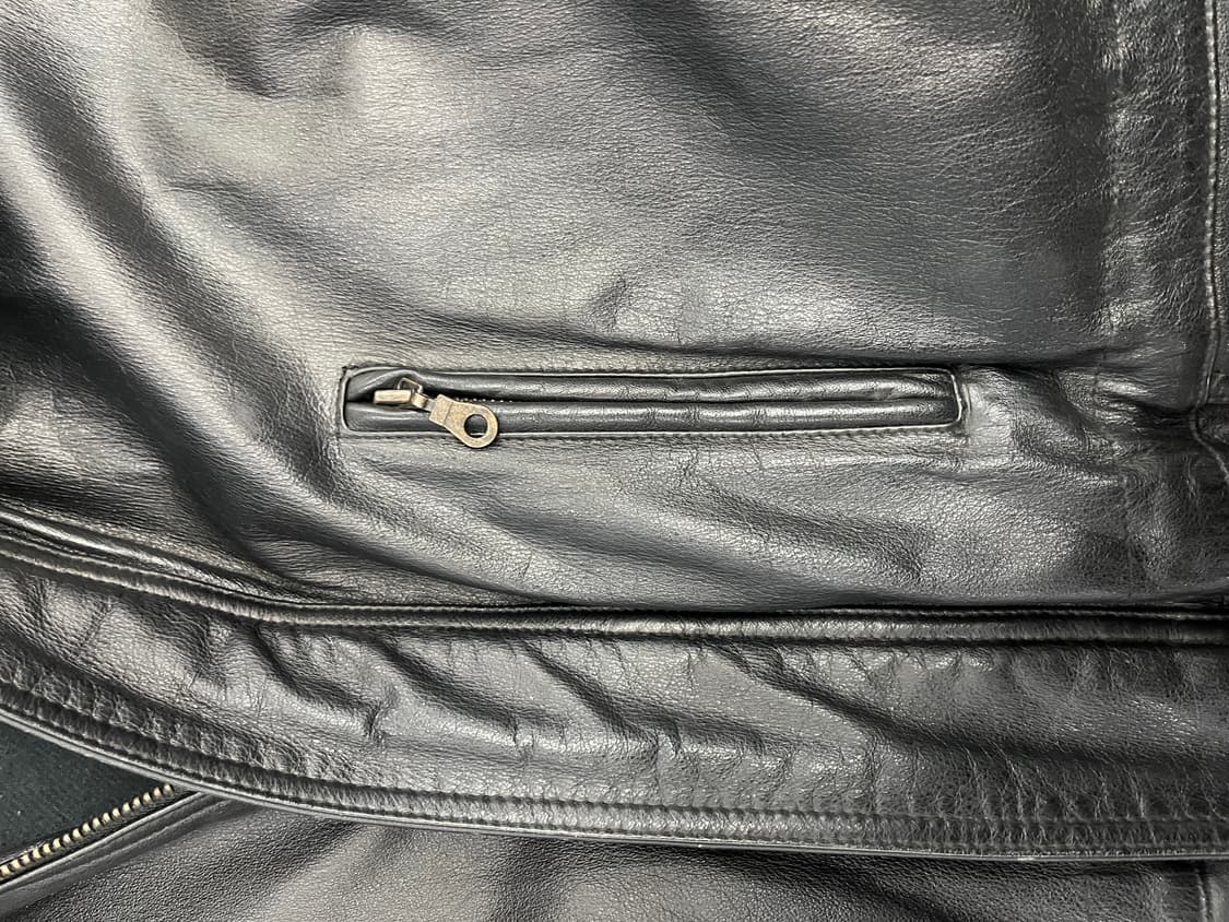 Xl) 빈티지 소가죽 퍼 레더 자켓 상품이미지7